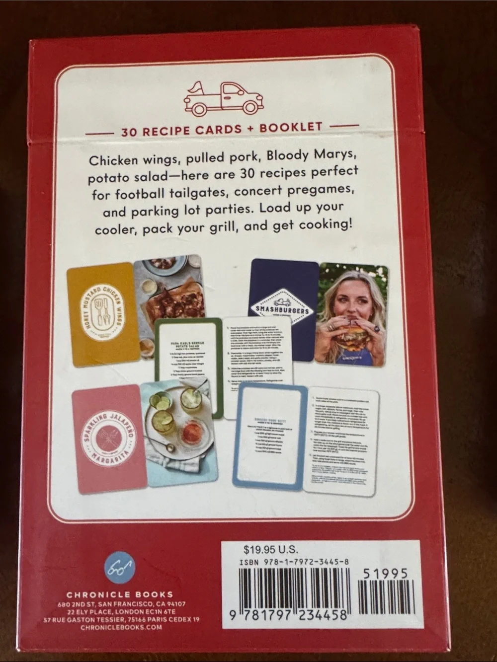 Chronicle Books Cocktail & Recipe Card Decks — Pink, Red, Gold, Brown, White
